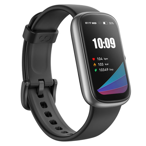 anyloop Health Fitness Tracker Heart Rate/SpO2/Sleep Monitor Step Calorie Counter Pedometer 7-Day Battery Activity Trackers & Smart Watches IP68 Waterproof Fitness Watches for Men Women (Black)