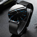 Men's Quartz Watch with Simple Business Mesh Strap