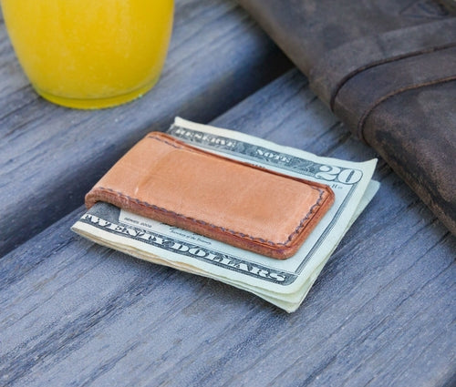 Hand Sewn Magnetic Money Clip