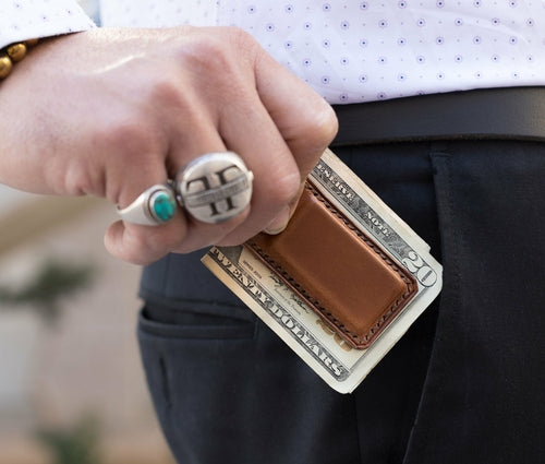 Hand Sewn Magnetic Money Clip